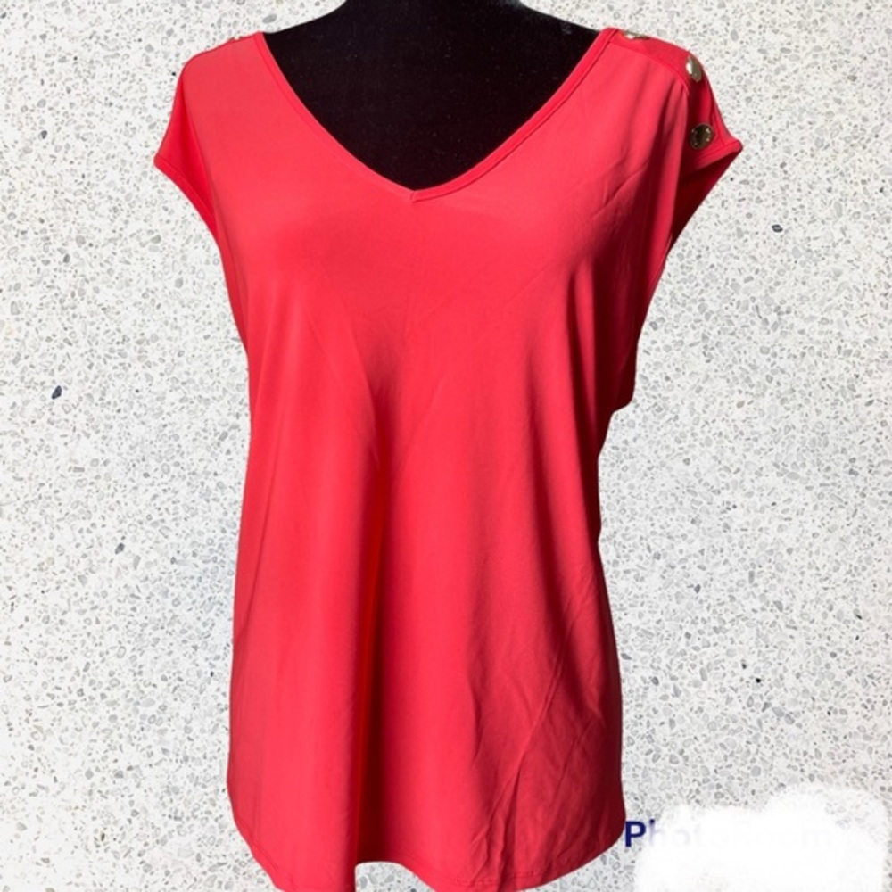 Anne Klein Women's  V-Neck T-Shirt